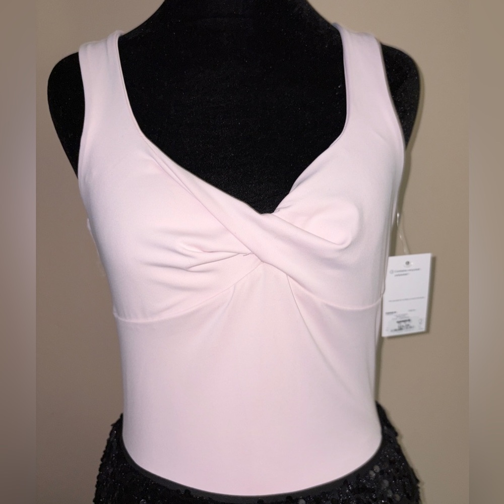 Pink Sleeveless NWT Bodysuit with twist Detail by SO